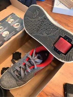 Heelys Grey Skate Shoes with Red Accents
